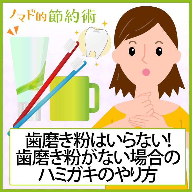 歯磨き粉はいらない 歯磨き粉がない場合のハミガキのやり方 ノマド的節約術