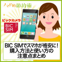 BIC SIM(ビックシム)でスマホが月1,000円代に！購入方法と使い方の注意点まとめ