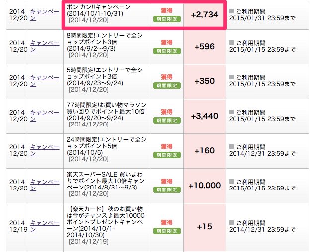 終了 楽天のポンカンキャンペーンでポイント2 4倍が超お得 Spuとの併用でポイント還元率10倍も ノマド的節約術