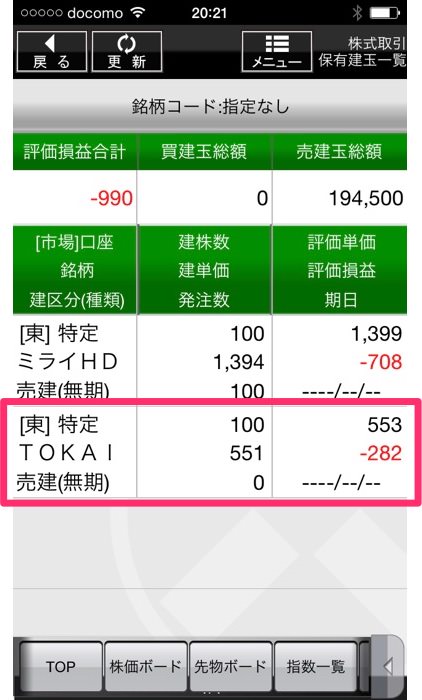 スマホアプリを利用して松井証券で現渡する方法
