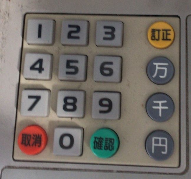 暗証番号の入力 暗証番号の入力