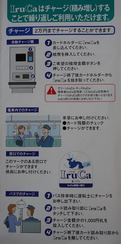 Irucaにチャージする