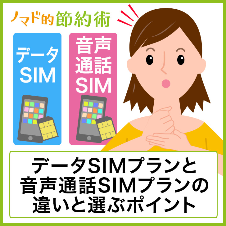 格安simのデータsimプランと音声通話simプランの違いと選ぶポイント ノマド的節約術