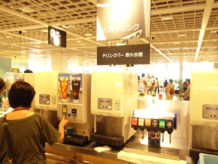 IKEAのレストラン ドリンクバー
