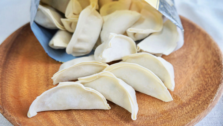 コストコの冷凍黒豚餃子(中身の状態)