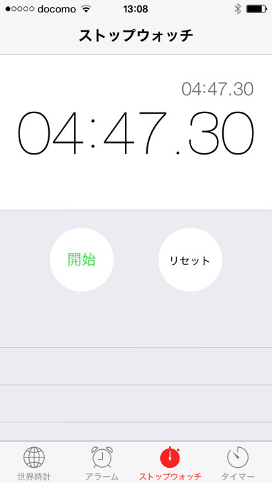 髭剃りにかかった時間