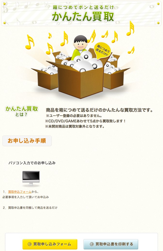 楽-YAの買取申込手順