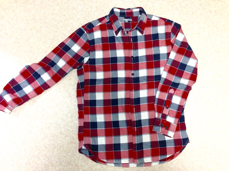 ユニクロのフランネルシャツ