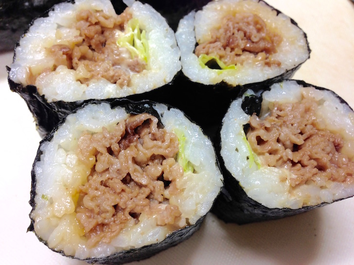 コストコのヨシダソースを使った巻き寿司(完成)