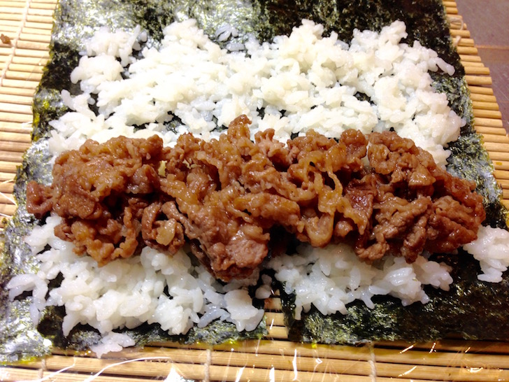 コストコのヨシダソースを使った巻き寿司(ご飯に巻く)