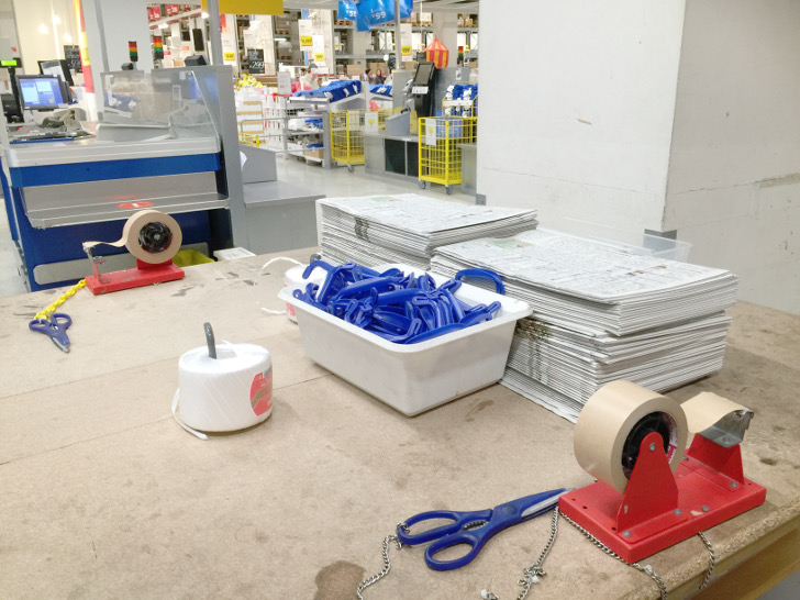 梱包用の作業スペース