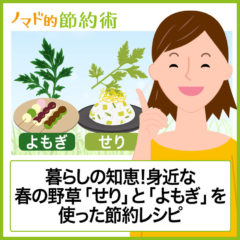 暮らしの知恵を学べる!身近な春の野草「せり」と「よもぎ」を使った節約レシピ 暮らしの知恵を学べる!身近な春の野草「せり」と「よもぎ」を使った節約レシピ
