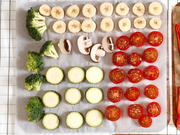 ブロッコリーとズッキーニとプチトマト