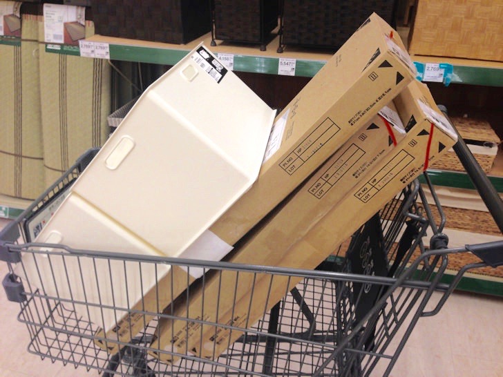 ニトリのカラーボックス