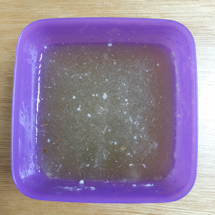 ラードを取り除いたあと