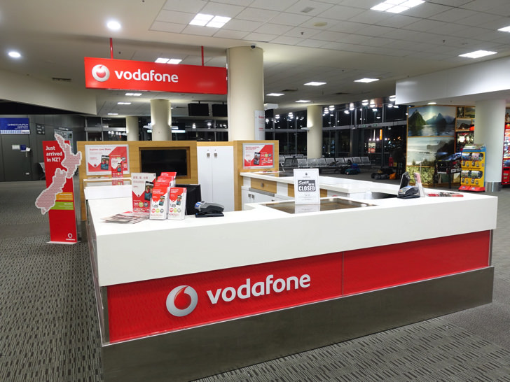 クライストチャーチ国際空港 vodafone SIM売り場