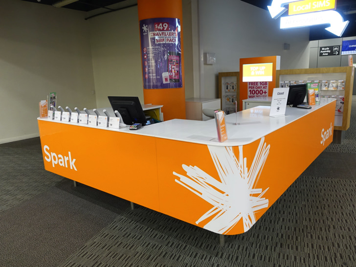 クライストチャーチ国際空港 Spark SIM売り場