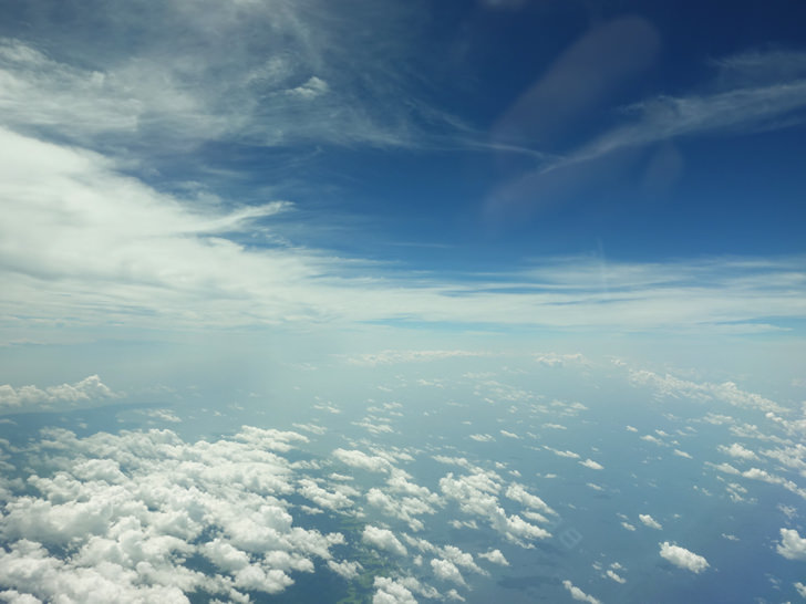 飛行機から見える景色