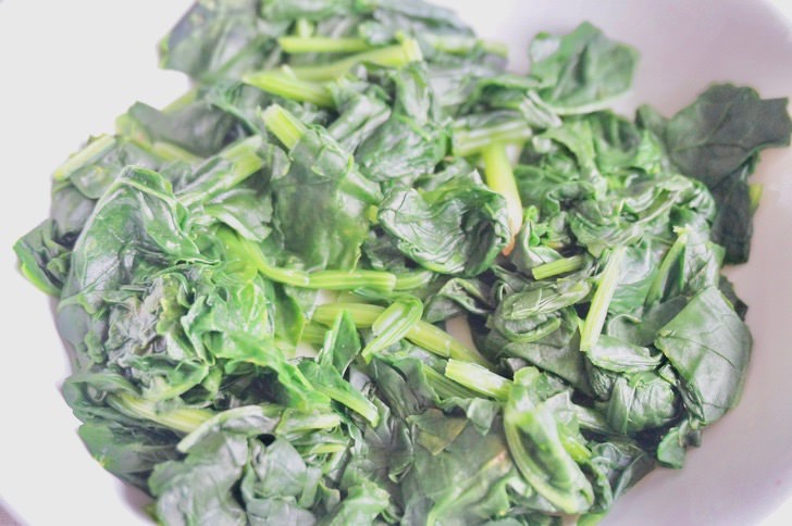 コストコの冷凍ほうれん草(電子レンジで加熱したあと)