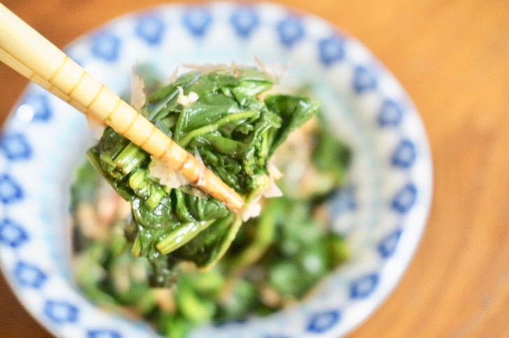 コストコの冷凍ほうれん草(おひたしに調理)