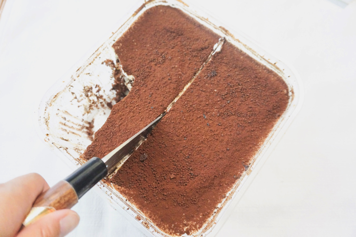 コストコのティラミス(切り分け方)