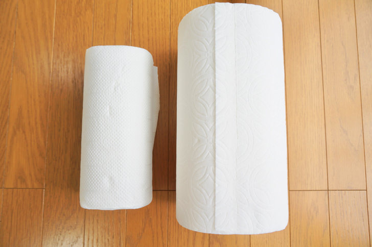 コストコのキッチンペーパー ペーパータオル(市販品との比較2)
