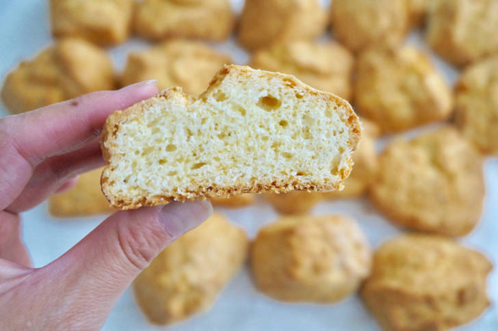 コストコのアイリッシュスコーン(生地の断面)