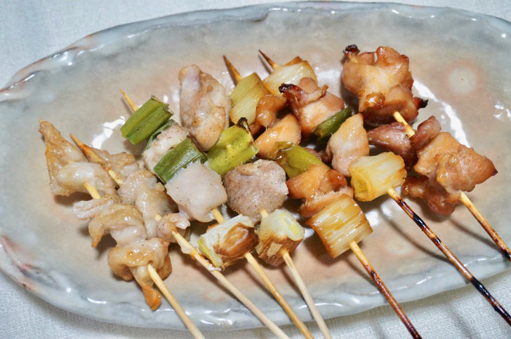 コストコの国産さくらどりもも肉(焼き鳥にしたときの様子)