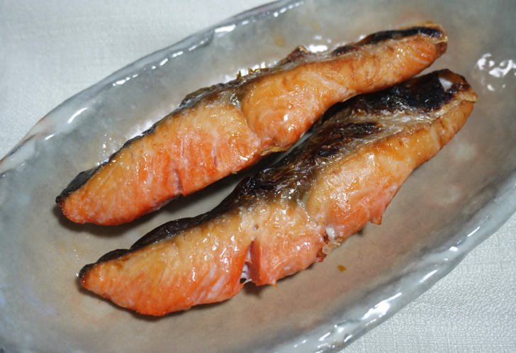 コストコの天然紅鮭定塩切身・甘口(焼いた後)