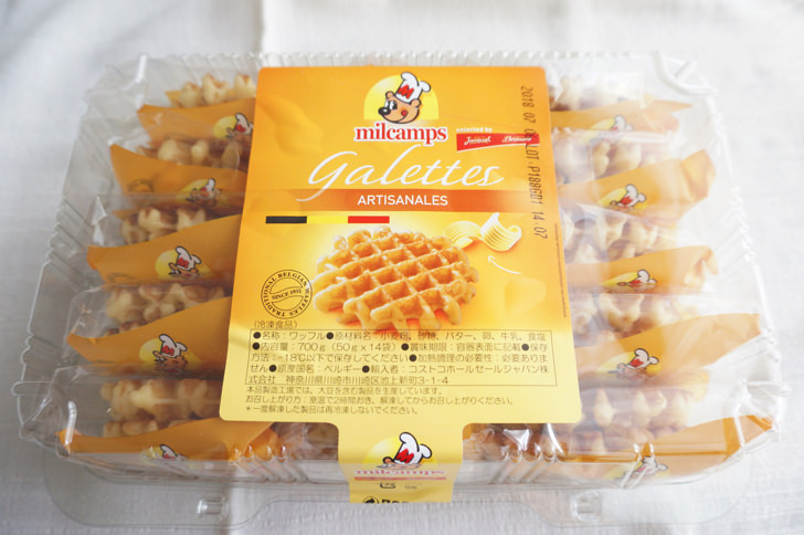 コストコのミルキャンプ ベルギーワッフル(パッケージ)