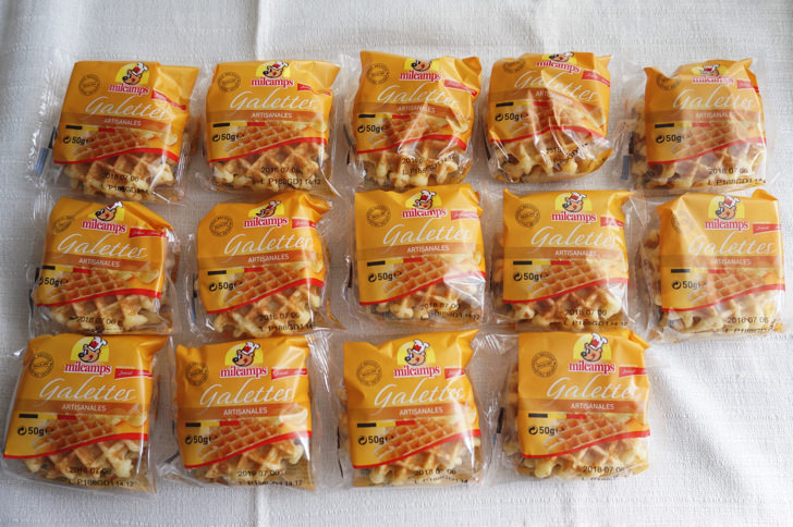 コストコのミルキャンプ ベルギーワッフル(14袋入り)