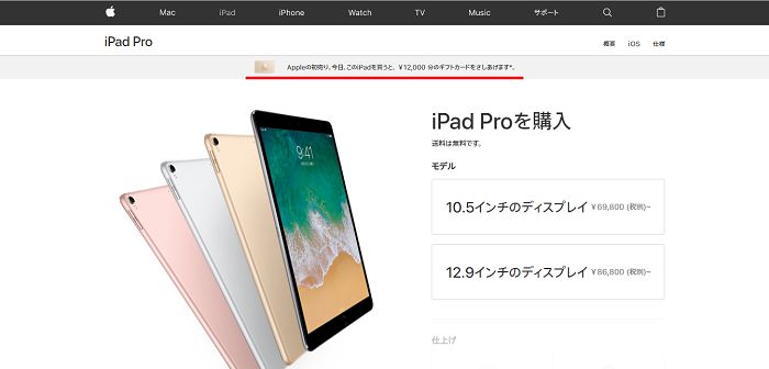 apple初売りiPadpro