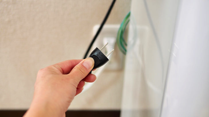 コスモウォーターの引き取りの流れ(電源を抜く)