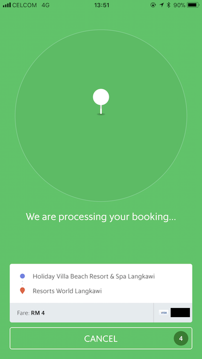 Grabのアプリ画面