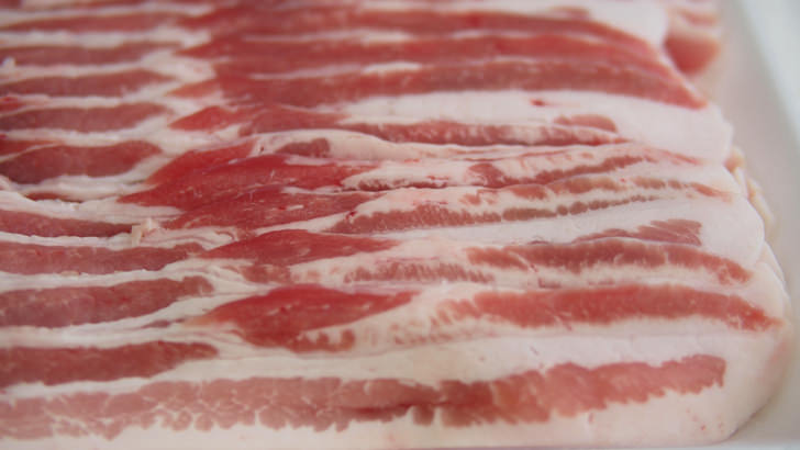 コストコの国産豚肉バラうすぎり(肉の脂身)