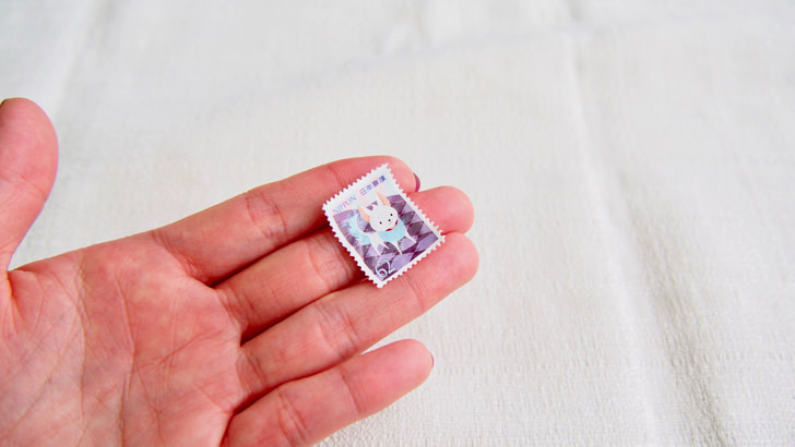 切手のはがし方(はがした切手)