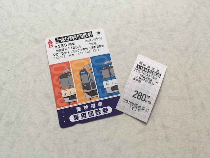 阪神電車回数券