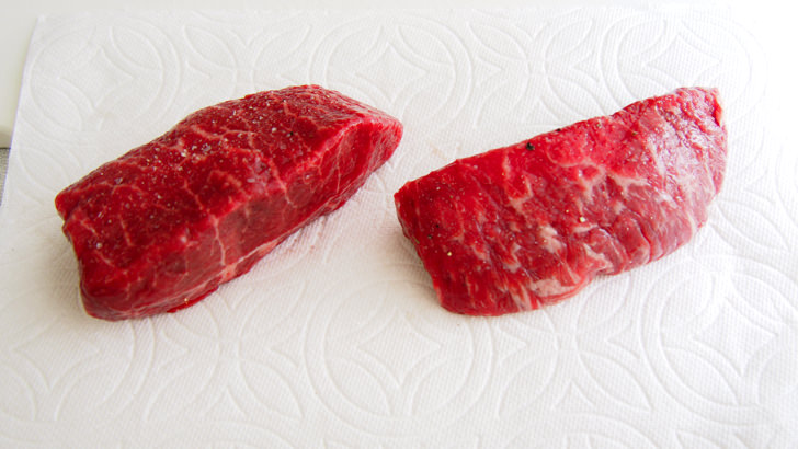 コストコのUSAビーフチョイスミスジステーキ(下味をつける)