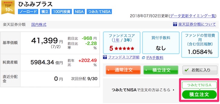 楽天証券でつみたてNISAを設定する方法