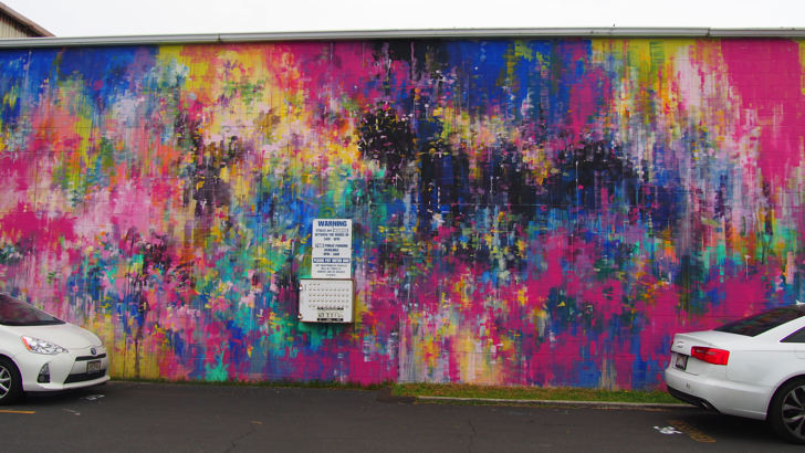 ハワイ・オアフ島のカカアコ地区にあるウォールアート(色彩豊かなアート)