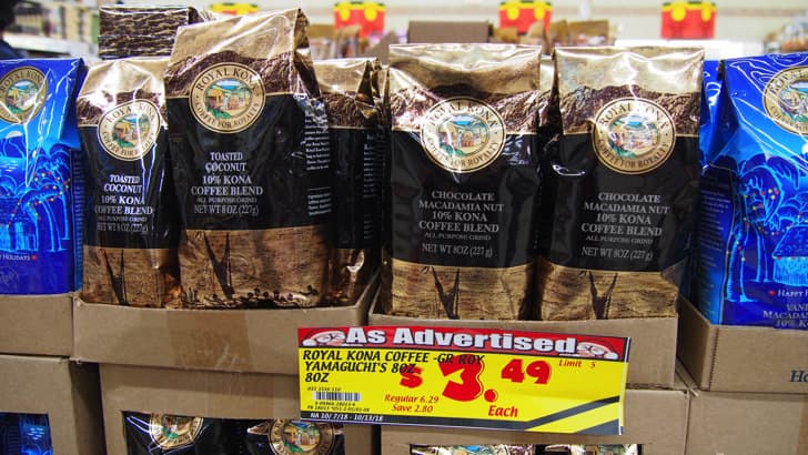 ハワイ・オアフ島にあるドン・キホーテ(お土産のコーヒー)