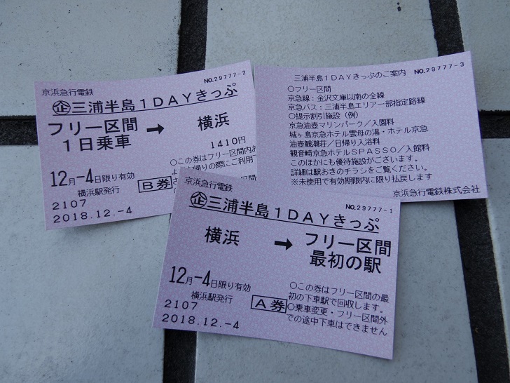 3枚それぞれこのようなきっぷです