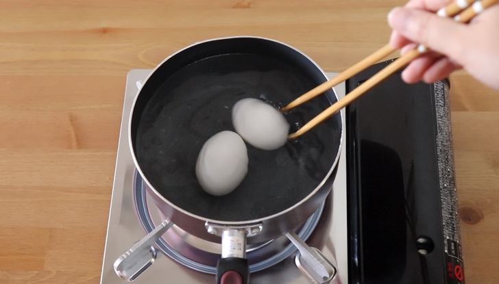 ゆで卵の作り方の写真