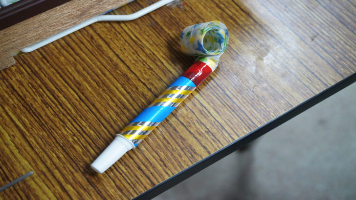 兵庫県淡路市にある吹き戻しの里(完成した吹き戻し)