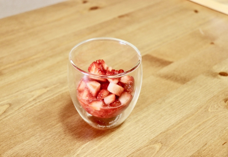 いちごミルクのレシピ写真