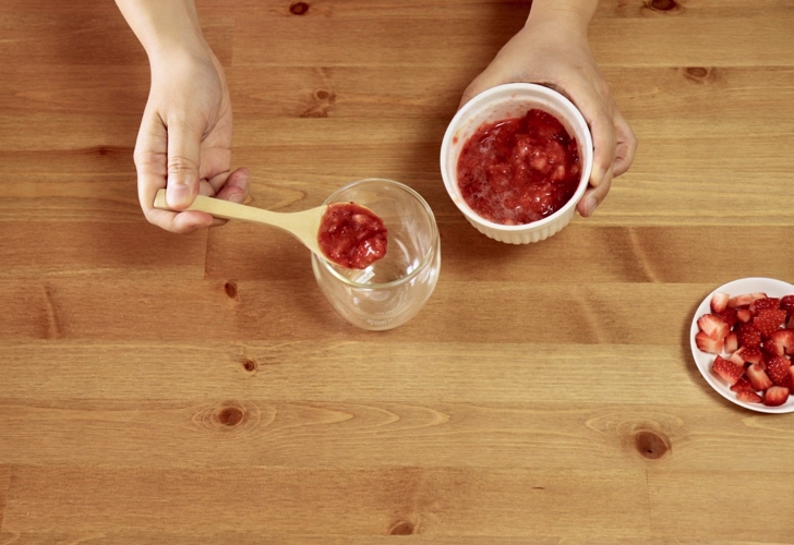 いちごミルクのレシピ写真