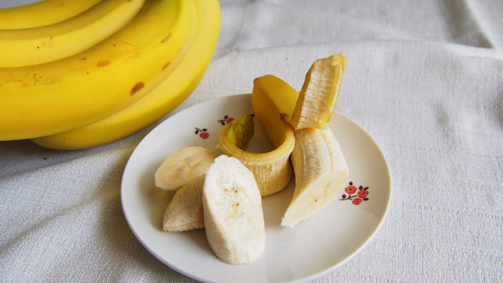 コストコのデルモンテ バナナ(切り分けてお皿に盛った状態)