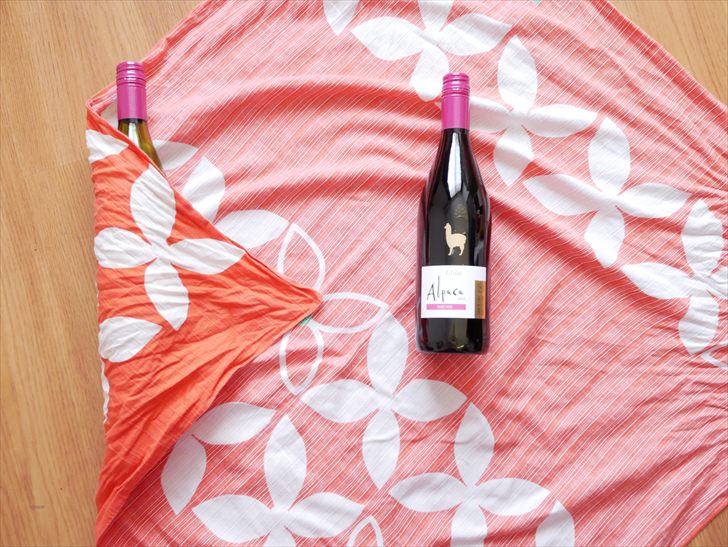 ワイン2本包みの手順2