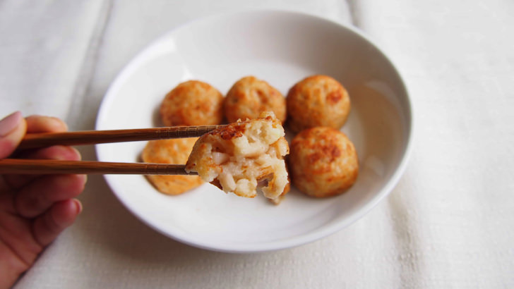 コストコのSHOWAたこ焼き(解凍後の中身の状態)