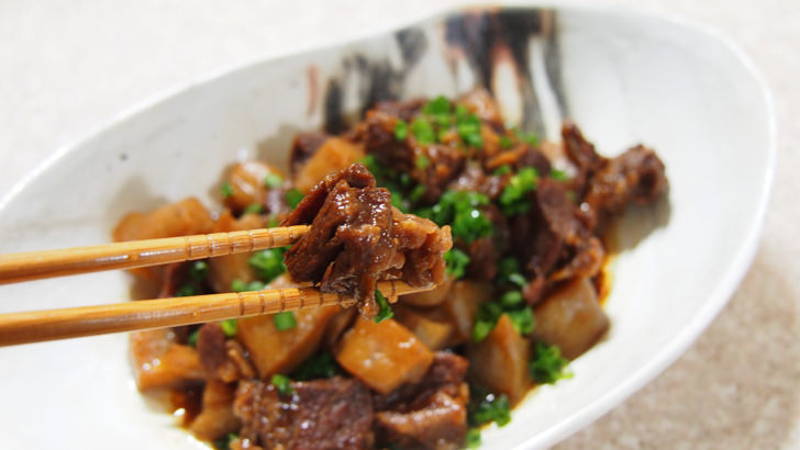 コストコのUSプライムビーフ肩ロースカタマリ(煮込みの仕上がりの状態)